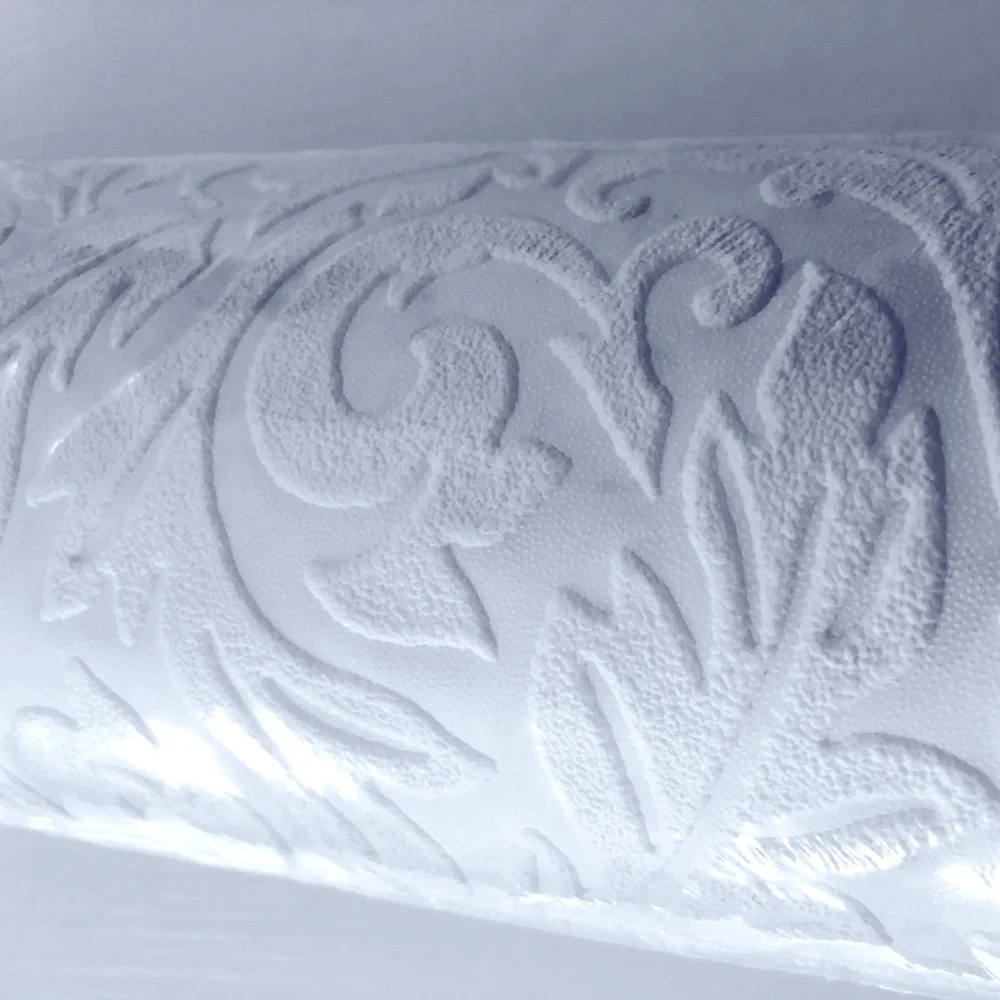 allen + roth Wallpaper 56.4-sq ft Damask White Vinyl Paintable Textured 3-D